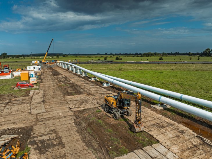 Budowa na lądzie. Fot. Gaz-System