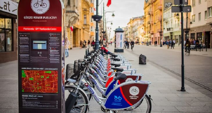 System wypożyczania rowerów w Łodzi. Fot. lodzkirowerpubliczny.pl