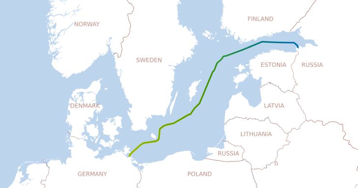 Trasa Nord Stream 2. Źródło: Nord Stream 2