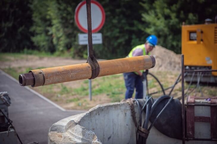Prace przy budowie sieci wod-kan w Gdyni. Fot. PEWIK Gdynia
