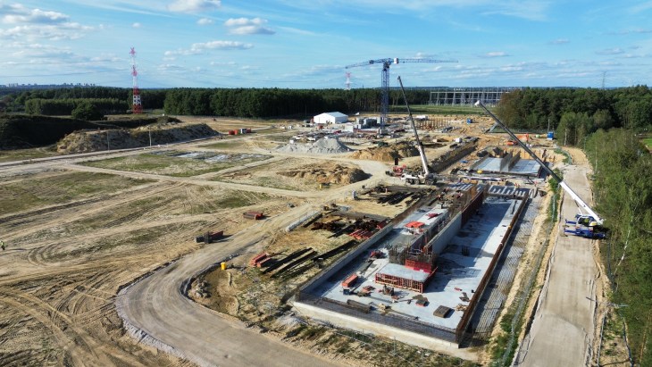 Plac budowy elektrowni gazowo-parowej w Grudziądzu. Fot. Energa