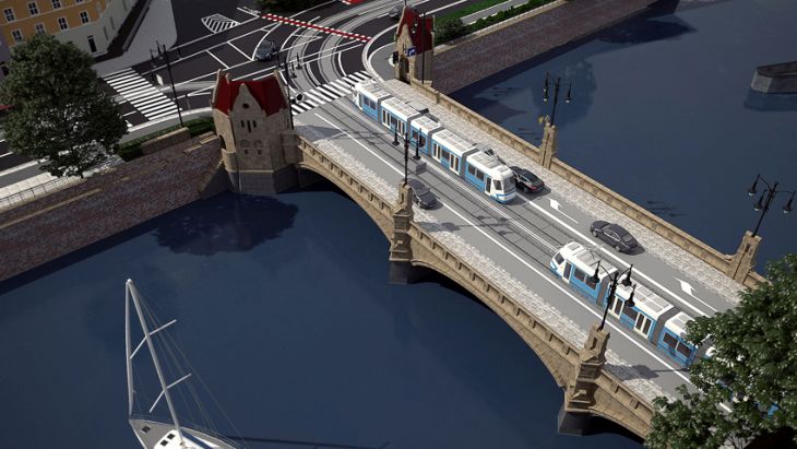 Wizualizacja mostu Pomorskiego Południowego. Źródło: UM Wrocław