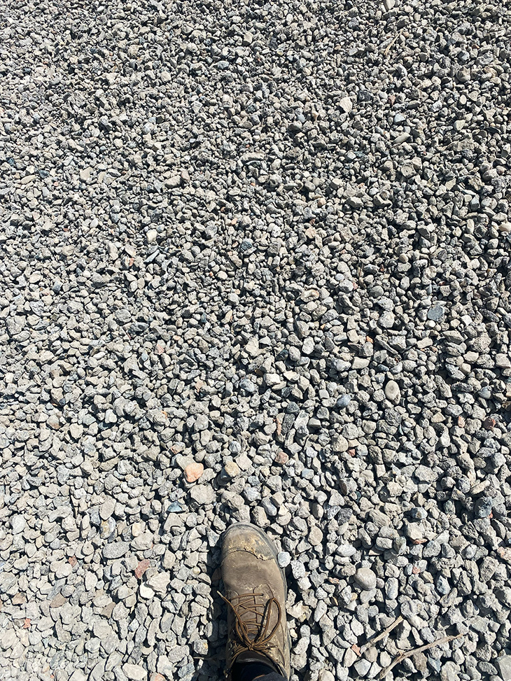 FOT. 2b. | Recykling betonu bezpośrednio na placu budowy do zastosowania jako materiał do kolumn żwirowych