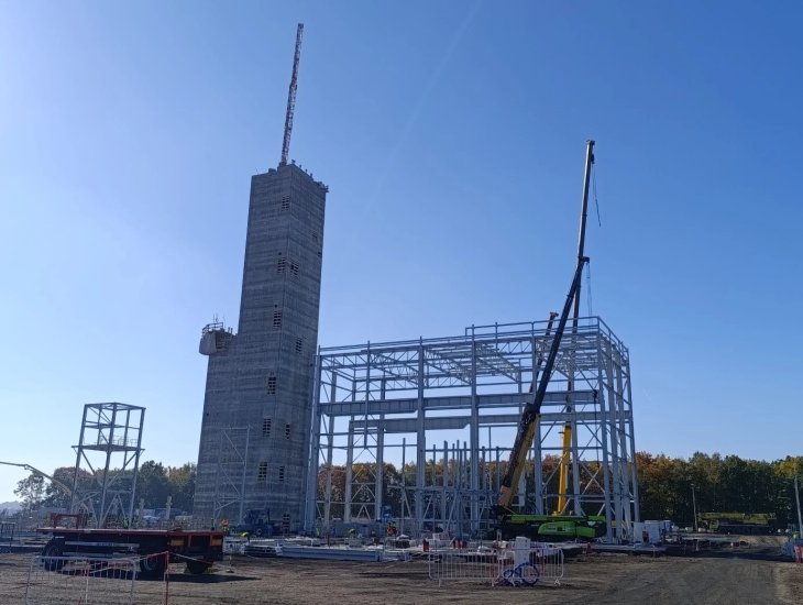 Pylon na budowie bloku gazowo-parowego w Rybniku. Fot. PGE