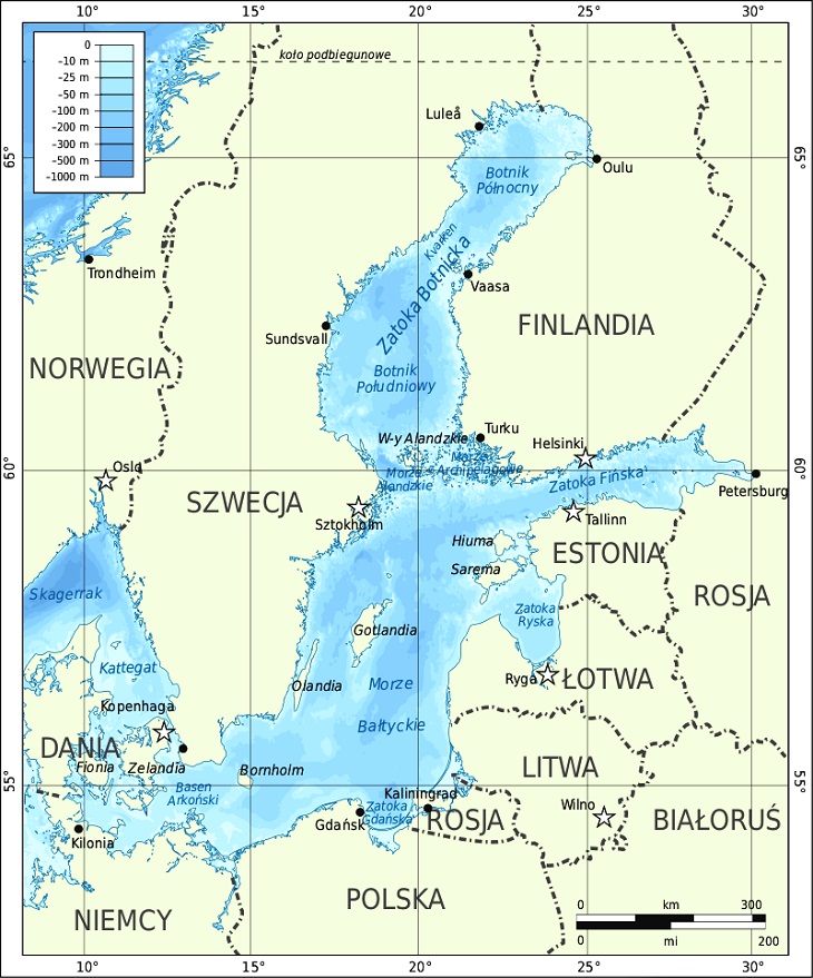 Morze Bałtyckie. Grafika: Oona Räisänen (Mysid), polska wersja Szczureq, źródło: Wikimedia