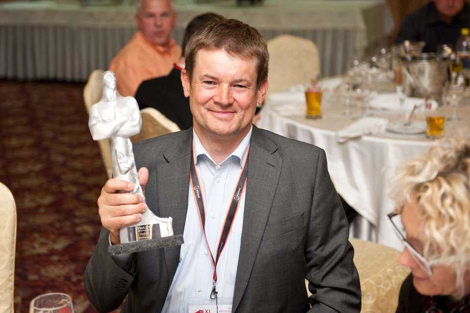 Krzysztof Czudec z firmy HEADS sp. z o.o. laureat tegorocznej nagrody TYTAN 2013 / fot. Quality Studio dla www.inzynieria.com