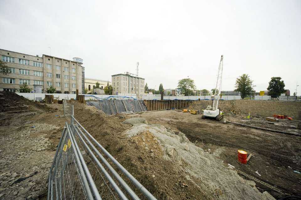 Budowa stacji Powiśle - stan na 25.08.2011 r. / fot. inzynieria.com