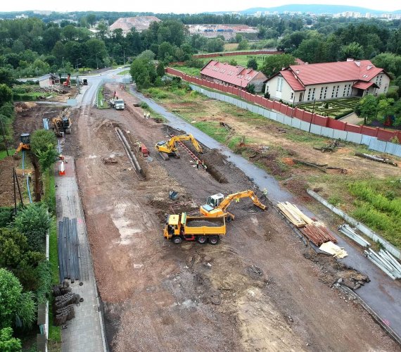 Trwa budowa Trasy Łagiewnickiej w Krakowie