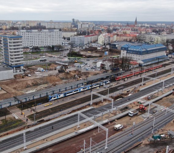 Postęp robót na stacji Olsztyn Główny na zdjęciach