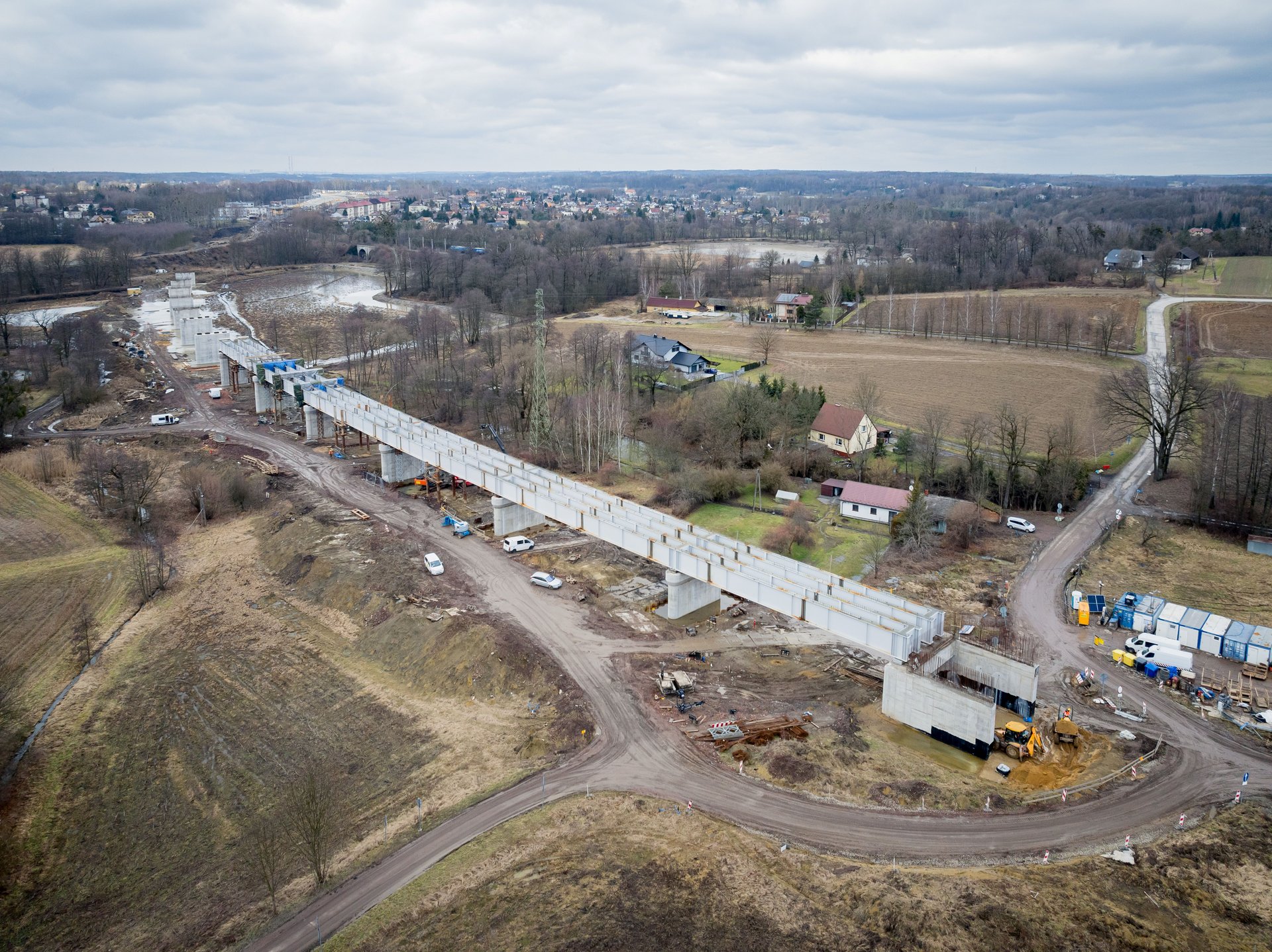 W Zebrzydowicach powstaje most. Fot. Łukasz Hachuła/PKP PLK