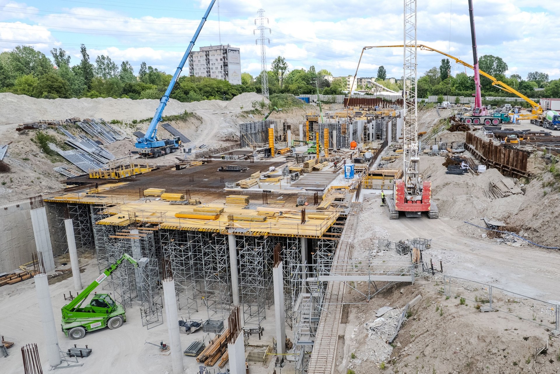Budowa przystanku Łódź Koziny. Fot. PKP PLK