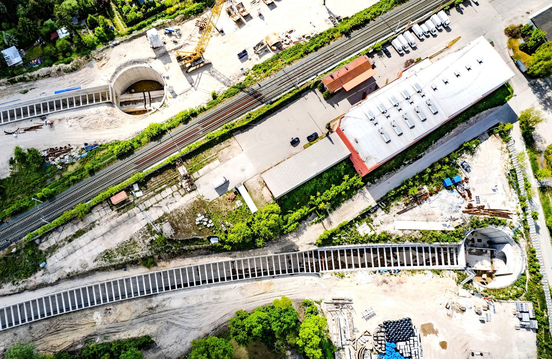 Przystanek Łódź Koziny w budowie. Fot. PKP PLK