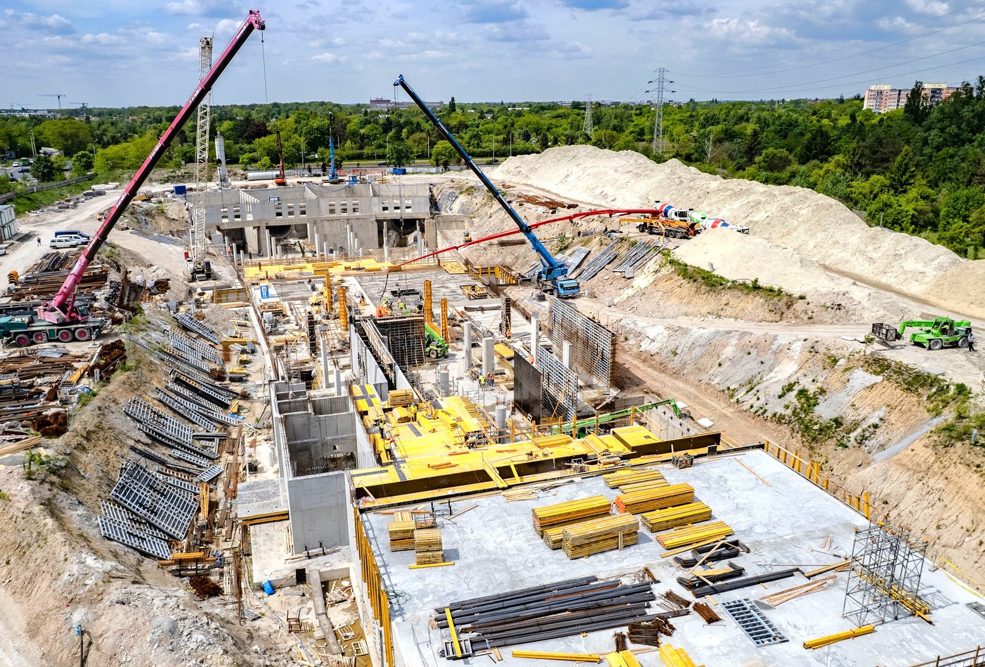 Budowa przystanku Łódź Koziny. Fot. Rafał Wilgusiak/PKP PLK