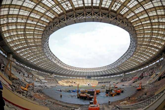 Przebudowa legendarnego stadionu. Fot. stroi.mos.ru