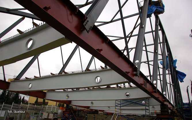 Budowa mostu w Braniewie. Fot. Skanska